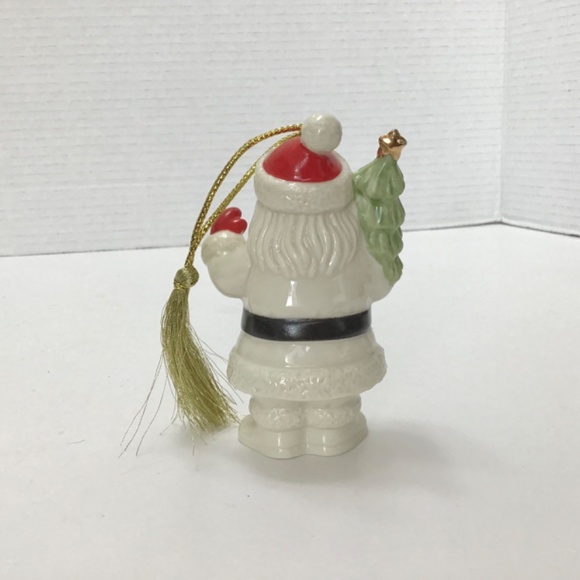 Lenox Very Merry Santa Holding Christmas Tree Porcelain Ornament & Photo Stand - Picture 6 of 11